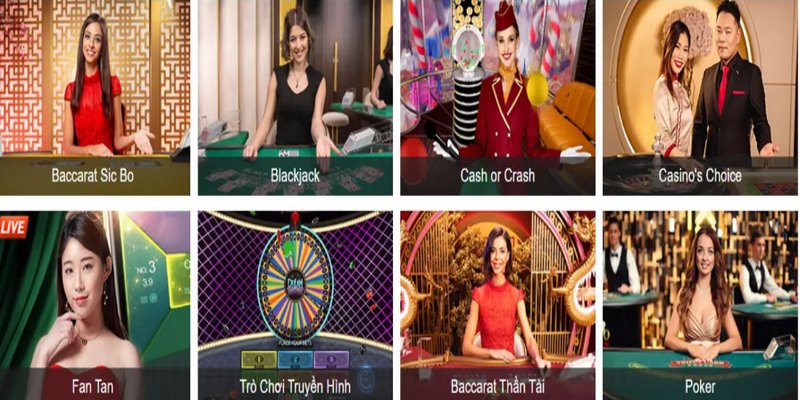 Chọn sảnh W88 Casino và tựa game để đặt cược