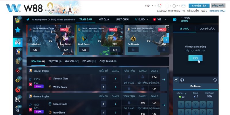 Nâng cao cơ hội thắng khi cá cược W88 Esports từ việc học hỏi kinh nghiệm